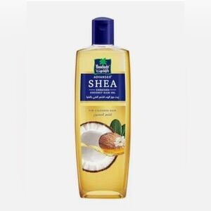 PARACHUTE SHEA 
Enriched coconut hair oil for frizz, free softer hair